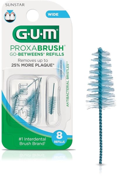 GUM Proxabrush Go-Betweens Refills – Wide – Interdentale Borstels – Voor Brede Tussenruimtes