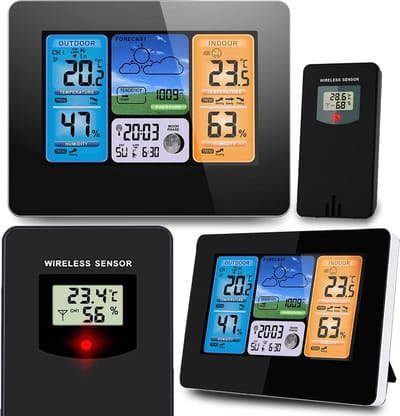 Weerstation - zwart - display - BD-902