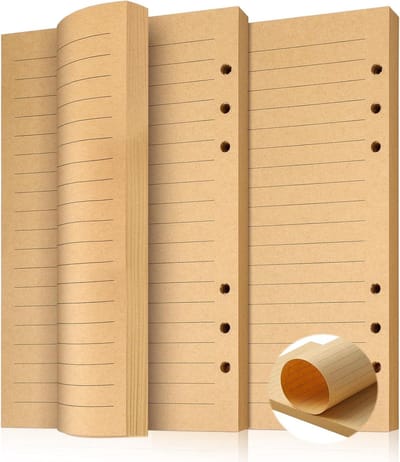 A5 navulpapier gelinieerd 160 vellen - 320 pagina's - 6-gaats ringbandinlegvellen - ideaal voor notitieboek en planner - ShopVlot