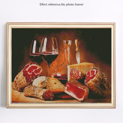 5d Diamantschilderij Volledige Boor Rond Eten Diamantmozaïek Verkoop Cartoon Afbeeldingen 20X30 brown