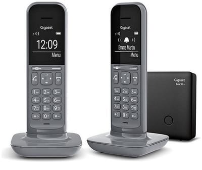 Gigaset CL390A - Duo Dect telefoon - Met antwoordapparaat - Ergonomisch design - duidelijk contrast - - Grijs