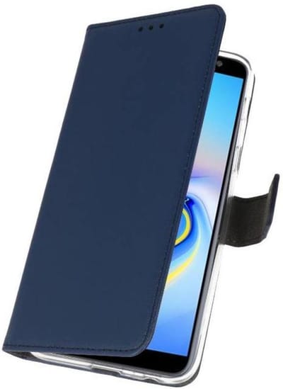Booktype Telefoonhoesjes - Bookcase Hoesje - Wallet Case - Geschikt voor Samsung Galaxy J6 Plus - Navy