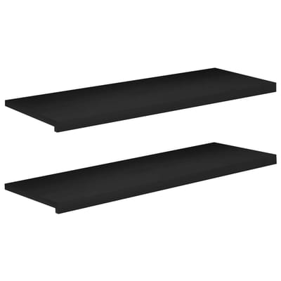 vidaXL - Raamprofielen - 2 - st - Zwart - 120 - x - 40 - x - 2 - cm - Massief - beukenhout