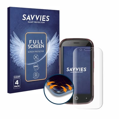 Savvies - Screenprotector voor Unihertz Jelly Star - Folie Beschermfolie transparant volledig dekking 4 Stuks