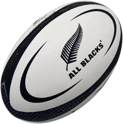 Rugbybal Maat 5 - Officiële Zwart-met-zilver Ontwerp