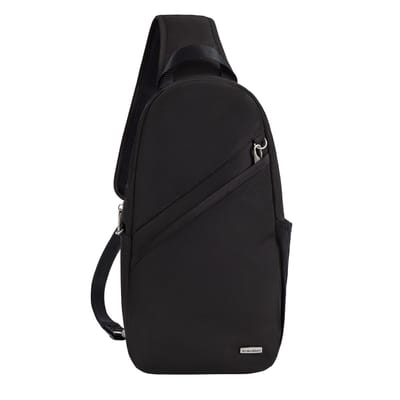 Travelon Classic Anti-Diefstal Sling Rugtas - Schoudertas & Borsttas met Tablet Vak & Drinkflesvak - 5,5L - Zwart
