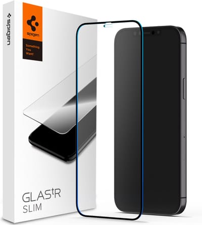 Spigen Full Cover Glass Apple iPhone 12/12 Pro Zwart