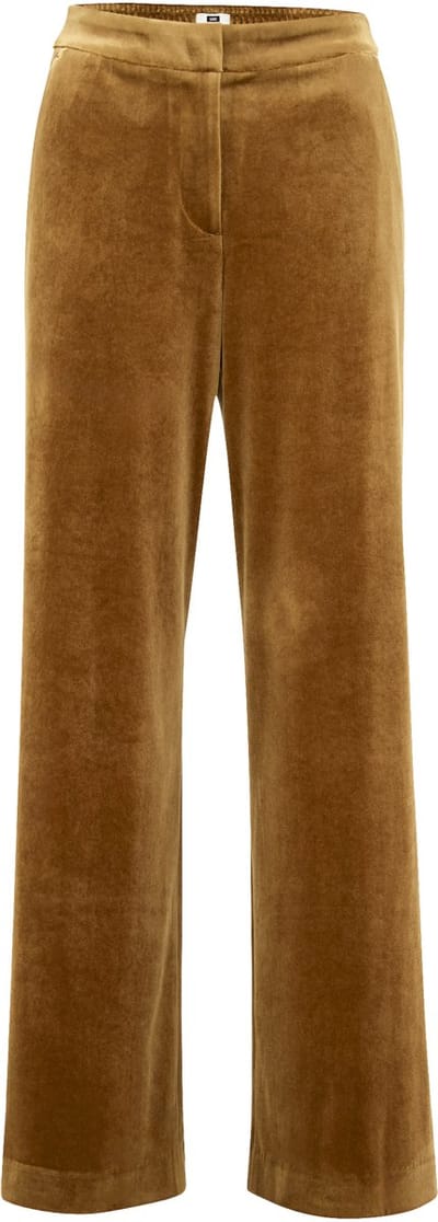 WE Fashion Dames velvet wide leg pantalon