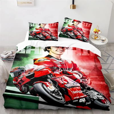 Marquez 93 Beddengoedset Kussenslopen Eenpersoons Tweepersoons Queen King Bedlinnen 3D Print Marc Marquez 93 Dekbedovertrekset voor Tieners Jongens Volwassenen 200x200cm 3pcs