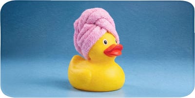 WC mat 120x60 cm - Antislip - Badeend - Handdoek - Blauw - Toiletmat - Vloermat - Douchemat - Toilet tapijt - Toiletmatten