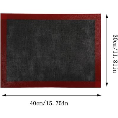 30x40cm Siliconen Mat Bakplaat Baknet Mat Ademend Anti-aanbak Bakmat Koekjesmat Hoge Temperatuur Ovenmat G165 black