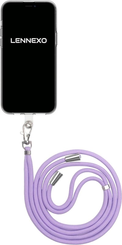Universele Telefoonkoord | Telefoon koord Verstelbaar | Telefoonketting - Paars