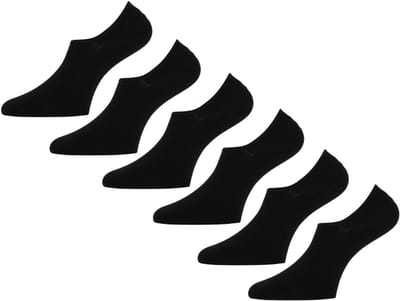 Teckel - Unisex Footies Antislip - 6-Pack - Maat 36/42 - Zwart