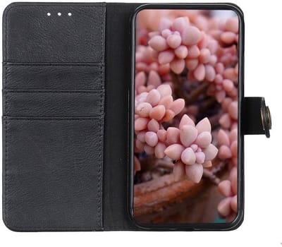 KHAZNEH Motorola Moto G53 Hoesje Portemonnee Book Case Zwart