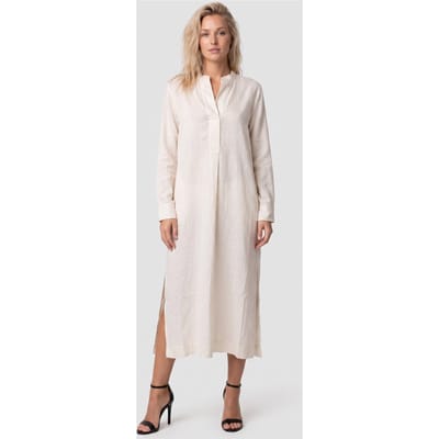 ARKET Florens Long Linen Dress White Maat: 36 | Maxi Jurken Outlet | Dames | Wit