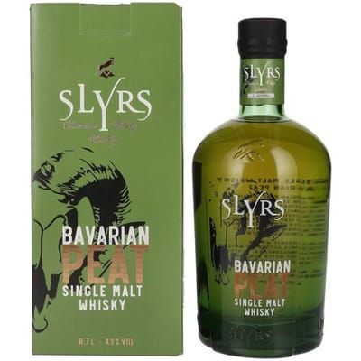 Slyrs Bavarian Peat Single Malt Whisky 43% Vol. 0,7l in geschenkverpakking