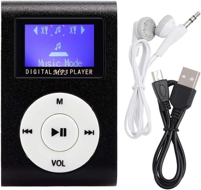 Draagbare MP3 Speler - Digitale Muziekspeler - Muziek Luisteren - 1.8 Inch LCD - Mini Clip Ontwerp - Zwart