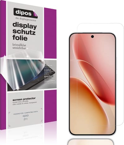 dipos – 4x Beschermfolie geschikt voor iQOO Z11 | Krasbestendige & heldere Screenprotector Ultra-Thin