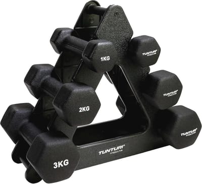 Halterset Neopreen Dumbbells 1-3kg - 3 Paar incl. Gratis Fitness App