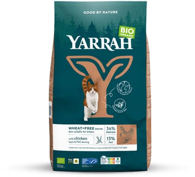Yarrah Bio Kattenvoer Graanvrij Kip & Vis - 6 x 800 gr - Voordeelverpakking