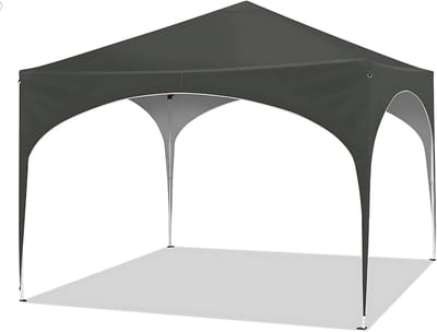 3x3m Feesttent - Pop-Up Gazebo met Halfrond Dak - Waterdichte Tuinpaviljoen met Opvouwbare Luifel voor Outdoor Markt en Evenementen