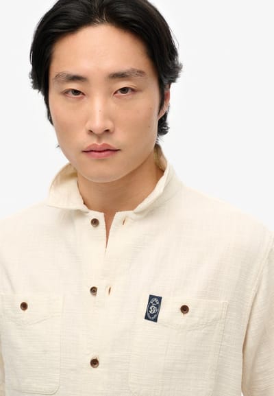 Superdry - The Merchant Store - Overhemd met korte mouwen en textuur - Heren - Shirts