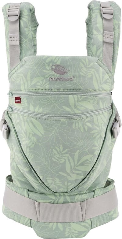 Baby Draagzak - Draagdoek Baby - Comfortabel Dragen - Verstelbare Zitbreedte - Newborn tot Peuter - Botanic Groen