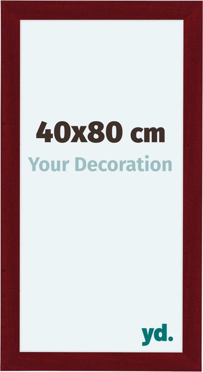 Your Decoration - Fotolijst 40x80 cm - MDF - Wijnrood Geveegd - Como