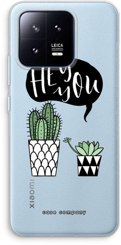Case Company® - Hoesje geschikt voor Xiaomi 13 Pro hoesje - Hey you cactus - Soft Cover Telefoonhoesje - Bescherming aan alle Kanten en Schermrand