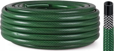 Waterslang Standaard - Tuinslang PVC - Tuin Besproeien - Versterkt Kruisweefsel - 50 Meter - Donkergroen