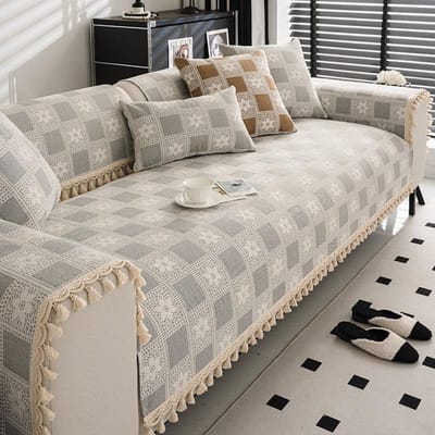 Herfst Winter Woonkamer Huis Antislip Bloem Ruit Bankkussen Bank Bankhoezen Slipcover Funda Sofa Matten Housses De canapé 70x70cm 1pcs