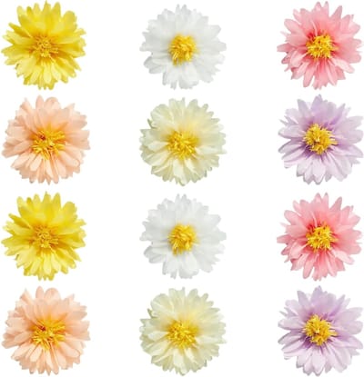 12 Stuks Papieren Bloemen Tissue Paper Pompoms voor Decoraties, Feestversiering, Bruiloft, Verjaardag en Babyshower