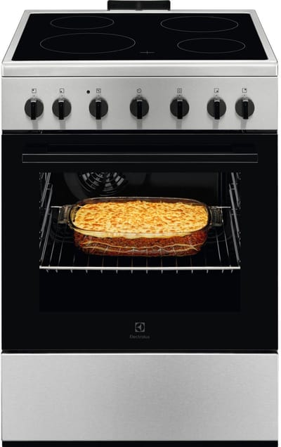Electrolux LKR620066X Vrijstaand fornuis Electrisch Keramisch Zwart, Roestvrijstaal A