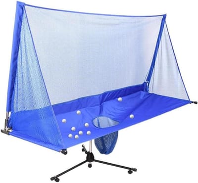 Tafeltennisbal Vangnet - Pingpong Oefennet - Ballen Verzamelen - Afneembaar Nylon Net - 200 x 65 x 148 cm - Blauw