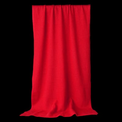 Zachte gebreide merino cashmere sjaal in fel rood