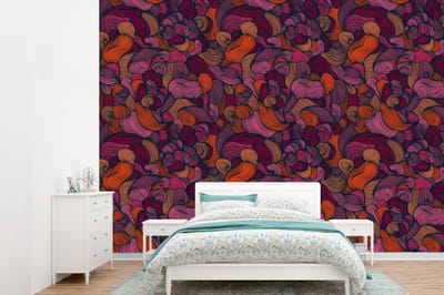 Behang - Fotobehang Patroon - Line art - Art nouveau - Breedte 360 cm x hoogte 260 cm