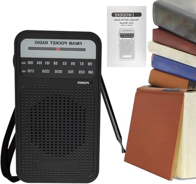 Draagbare Radio - Batterij Radio - Muziek Luisteren - Digitale Ruisreductie - Zakformaat - Zwart