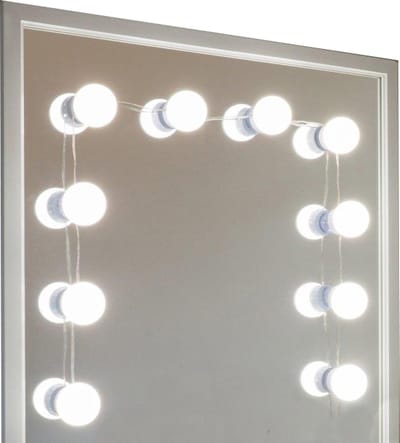 Gadgy Hollywood Spiegel Met Verlichting – Spiegel Met Licht - 10 LED lampen - Dimbaar (SPIEGEL NIET INBEGREPEN)