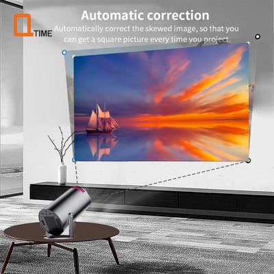 Mini beamer inclusief 84inch doek - Mini projector - Mini beamer smartphone - Mini beamer met wifi en bluetooth - Antraciet