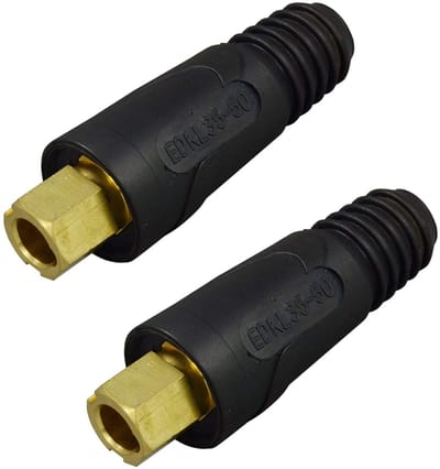 Cosensi Welding Cable Connector - EDKL35-50 - 2pk - 300Amp Quick Coupler - Geschikt voor plasma en lassen - Zwart