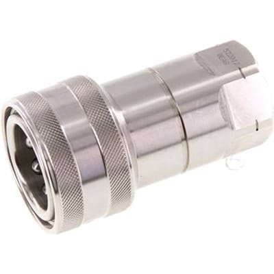 RVS DN 12.5 Hydraulische Koppeling Snelkoppeling 1/2 inch NPT binnendraad ISO 7241-1 B D 23.5mm