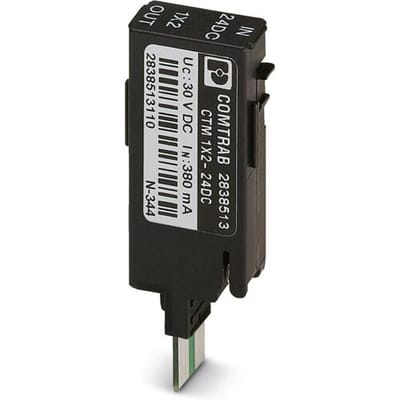 Phoenix Contact 2838513 CTM 1X2- 24DC Overspanningsveilige stekker Set van 10 stuks Overspanningsbeveiliging voor: Netwerk (LSA) 5 kA 10 stuk(s)