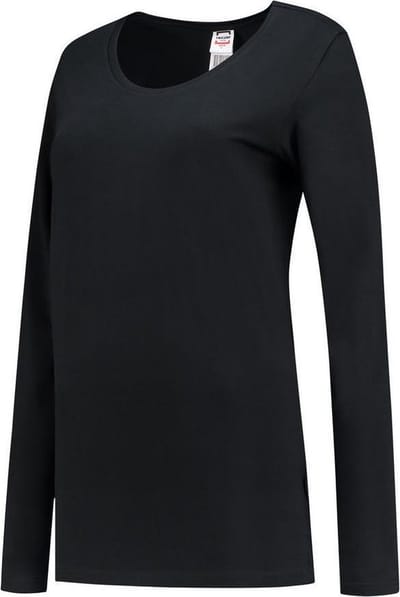 Tricorp T-shirt Lange Mouw Dames 101010 Zwart - Maat XXL
