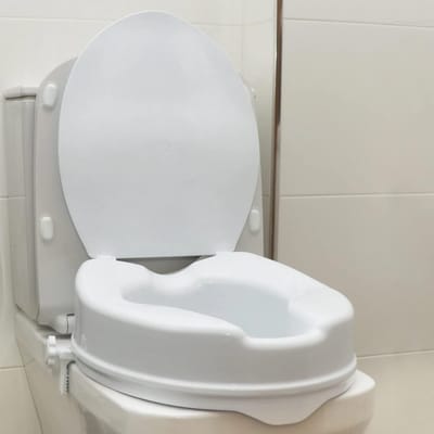 TIM® Toiletverhoger 10 cm - Voor Ouderen - WC Verhoger - Verhoogde Bril - Toiletframe – Eenvoudige Montage - Toiletstoel - Wit-18cm x 38cm x 3cm