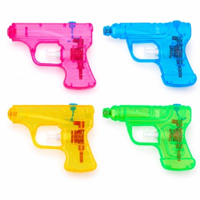Mini waterpistolen 4 stuks - water gun - 3 jaar + - blauw roze groen geel