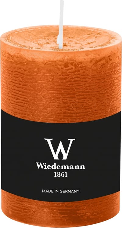 Wiedemann Cilinderkaars/stompkaars - rustieke kaars - cognac bruin - 7 x 10 cm - 43 branduren