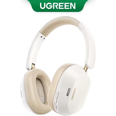 UGREEN HiTune Max5c Bluetooth Draadloze Hoofdtelefoon met Adaptieve Ruisonderdrukking en 75 uur Lange Batterijduur wit