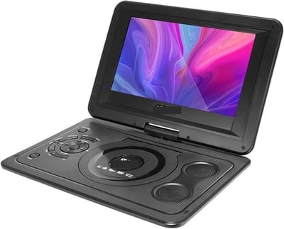 Draagbare dvd-speler, 13,9 inch draagbare home auto dvd-speler vcd cd tv-speler usb radio adapter ondersteuning tv/fm/usb gaming, Bekijk films langer(UK Plug)