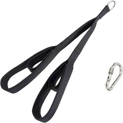 Tricep Touw - Kabel Bevestiging Pulldown - Kracht Training - Ergonomisch Ontwerp - 70 cm - Zwart