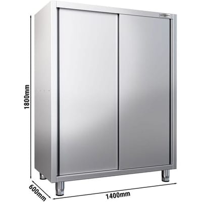 GGM Gastro Geschirrschrank PREMIUM - 1400x600mm - 2 Schiebetüren - Höhe: 1800mm